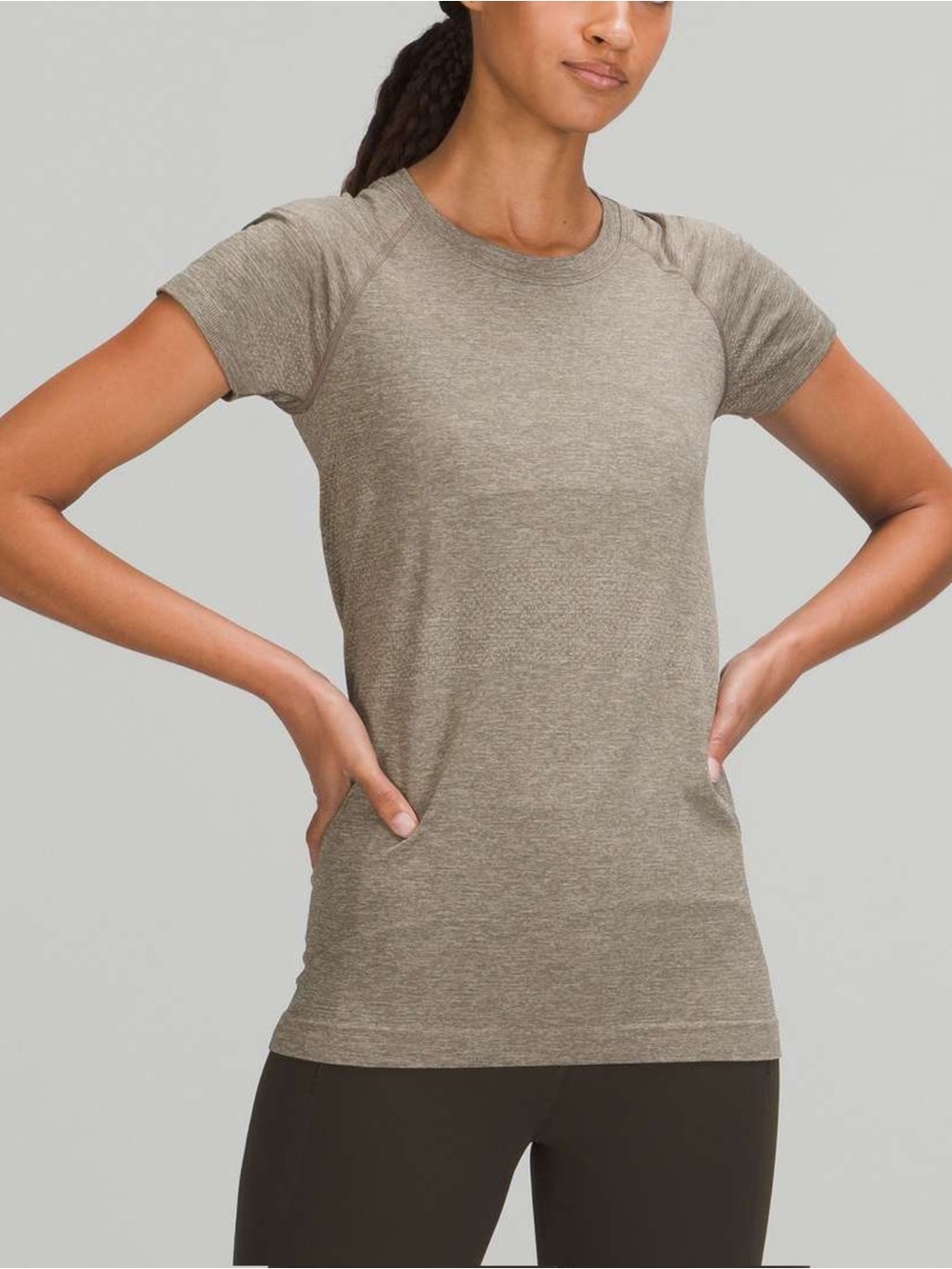Lululemon Swiftly Tech Short Sleeve Shirt 2.0 Sz 6 In Raw Linen / Rover